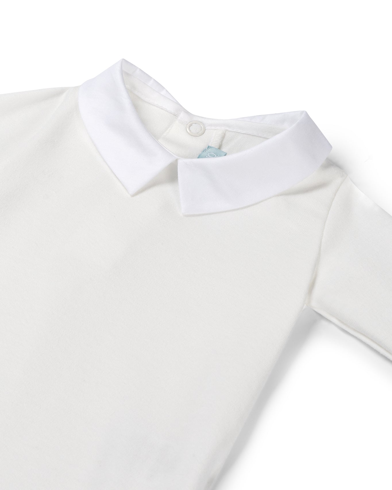 Baby bodysuit pointed collar