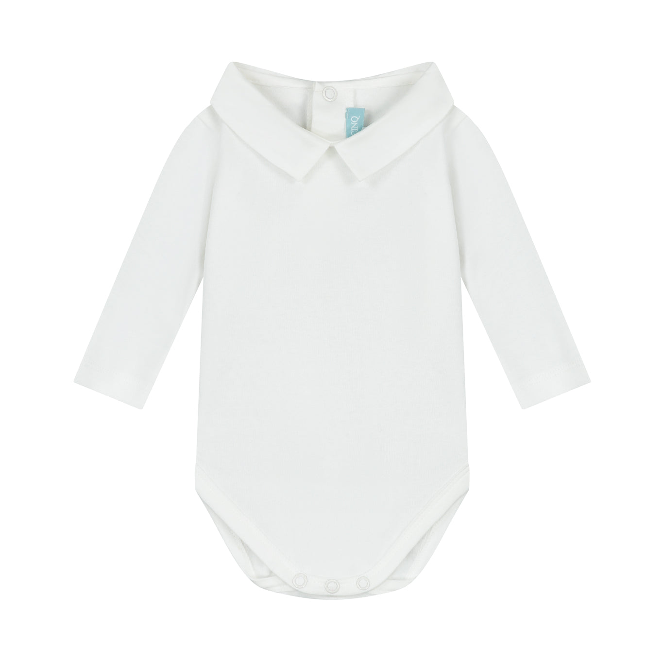 Baby bodysuit pointed collar