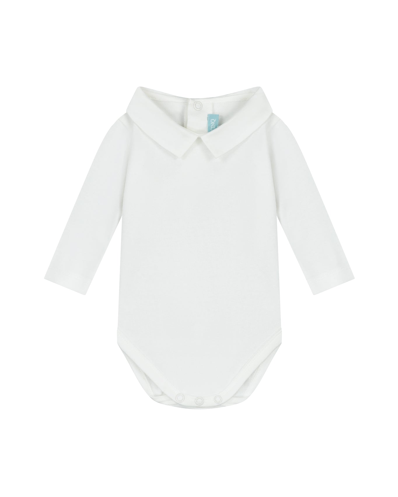 Baby bodysuit pointed collar