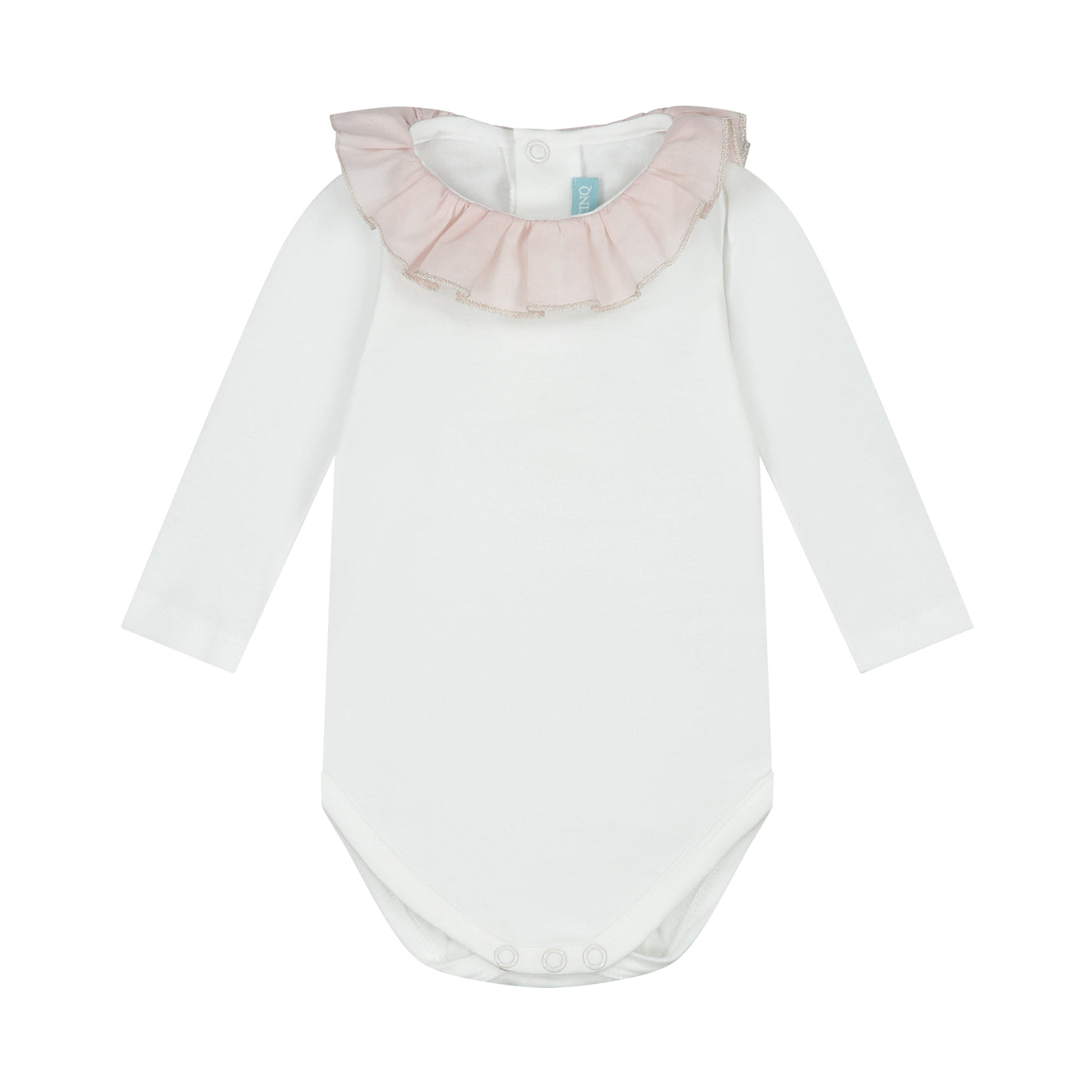 Baby bodysuit pink collar