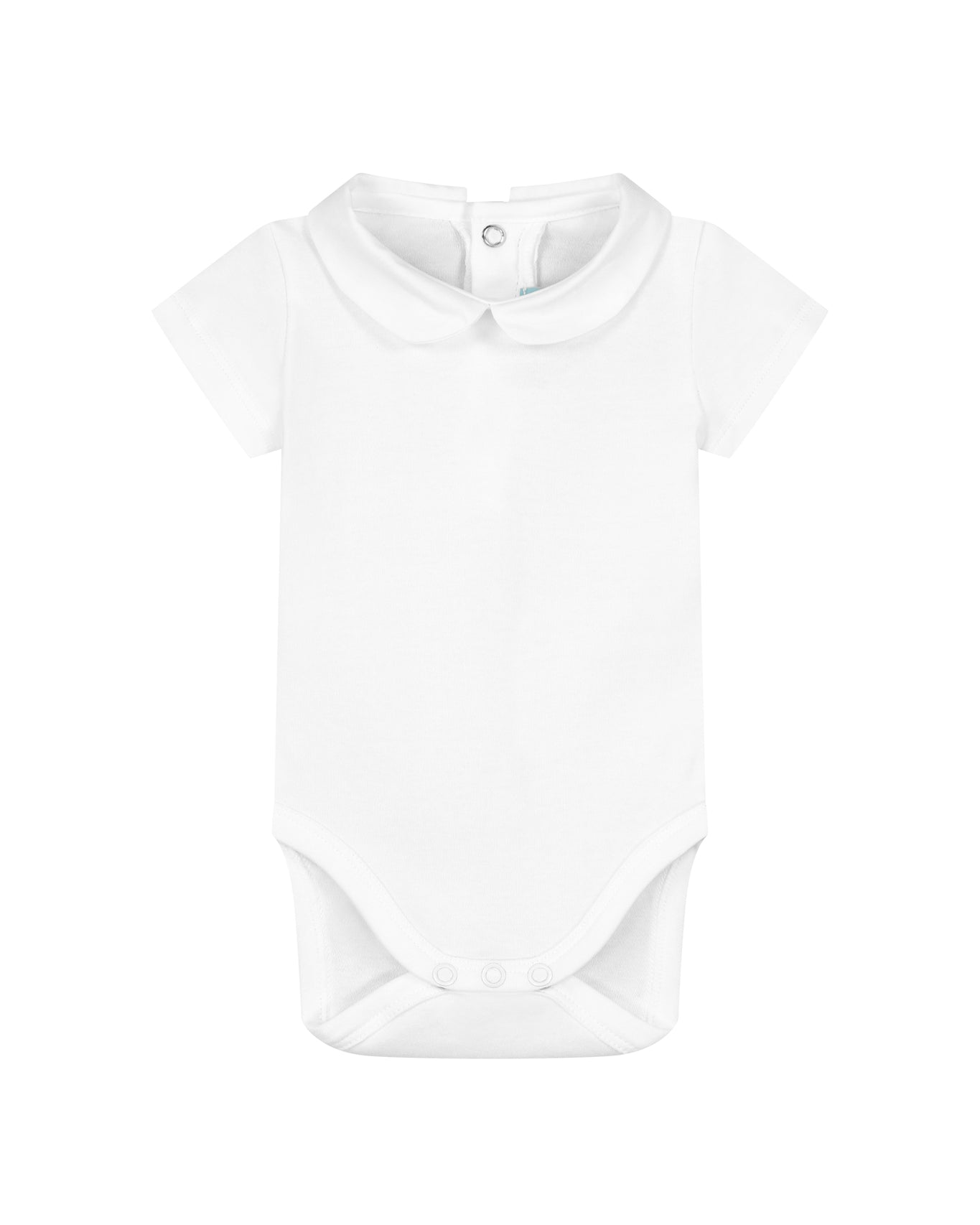 Baby bodysuit Peter Pan collar short sleeve