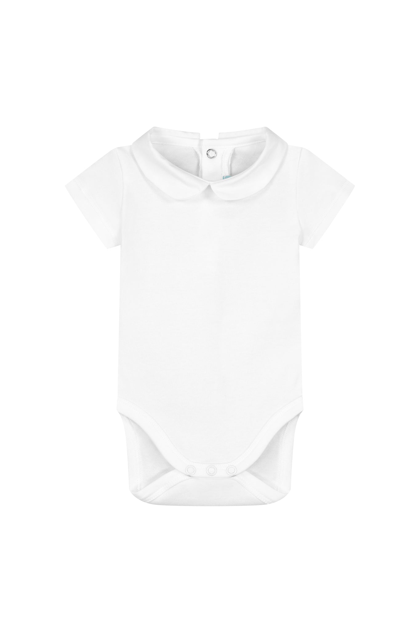 Baby bodysuit Peter Pan collar short sleeve