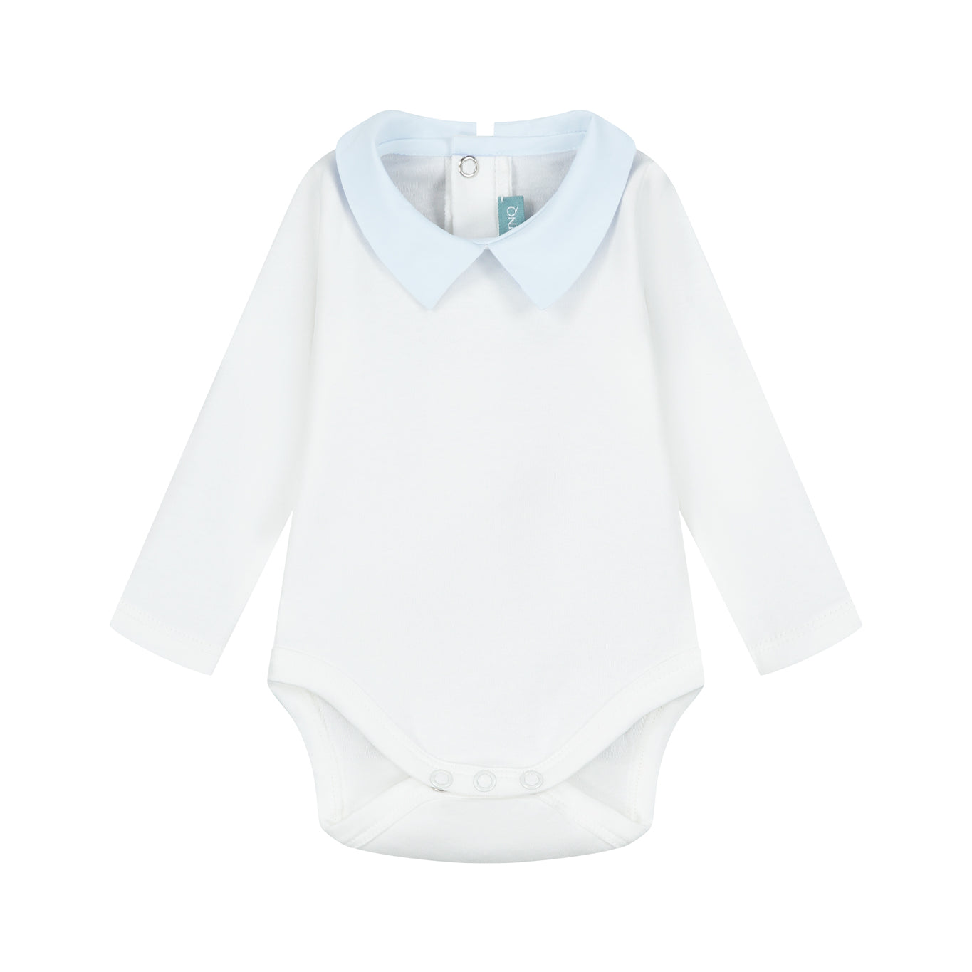 Babyromper met lichtblauwe kraag