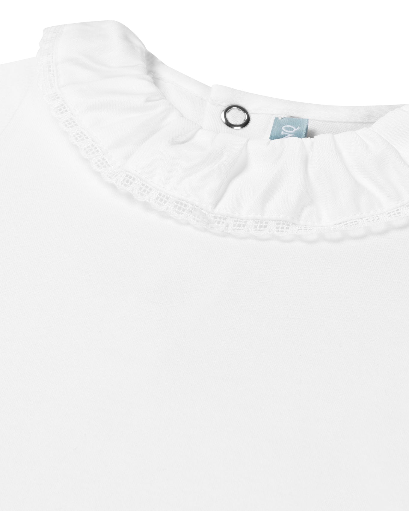 Baby bodysuit with lace collar short sleeve