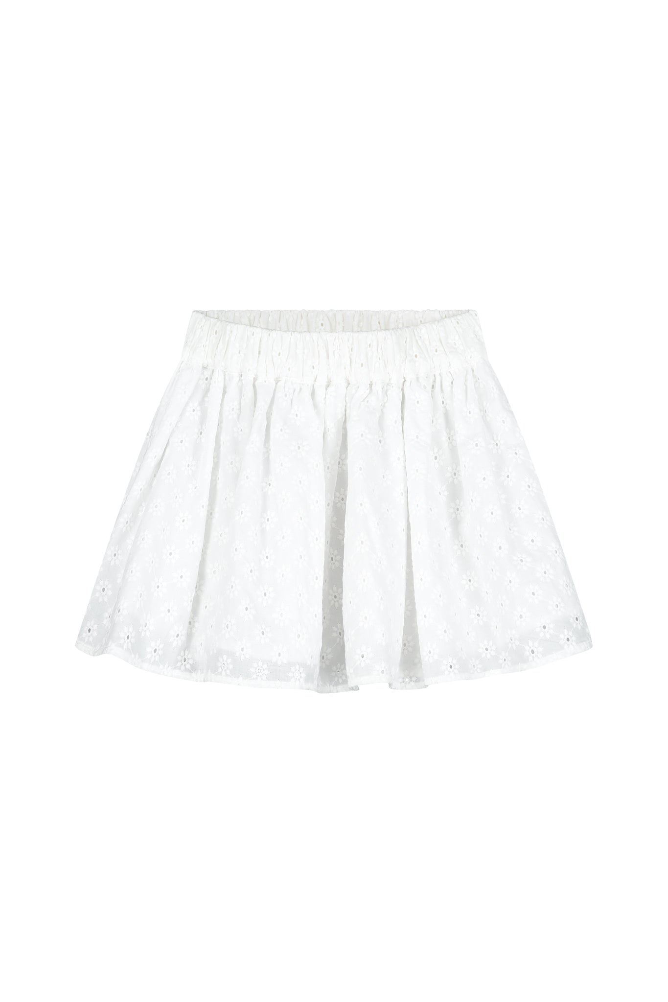 White skirt broderie
