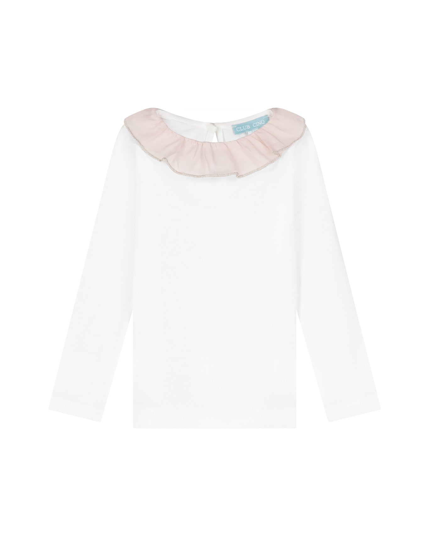 Hampton top pink Pierrot collar
