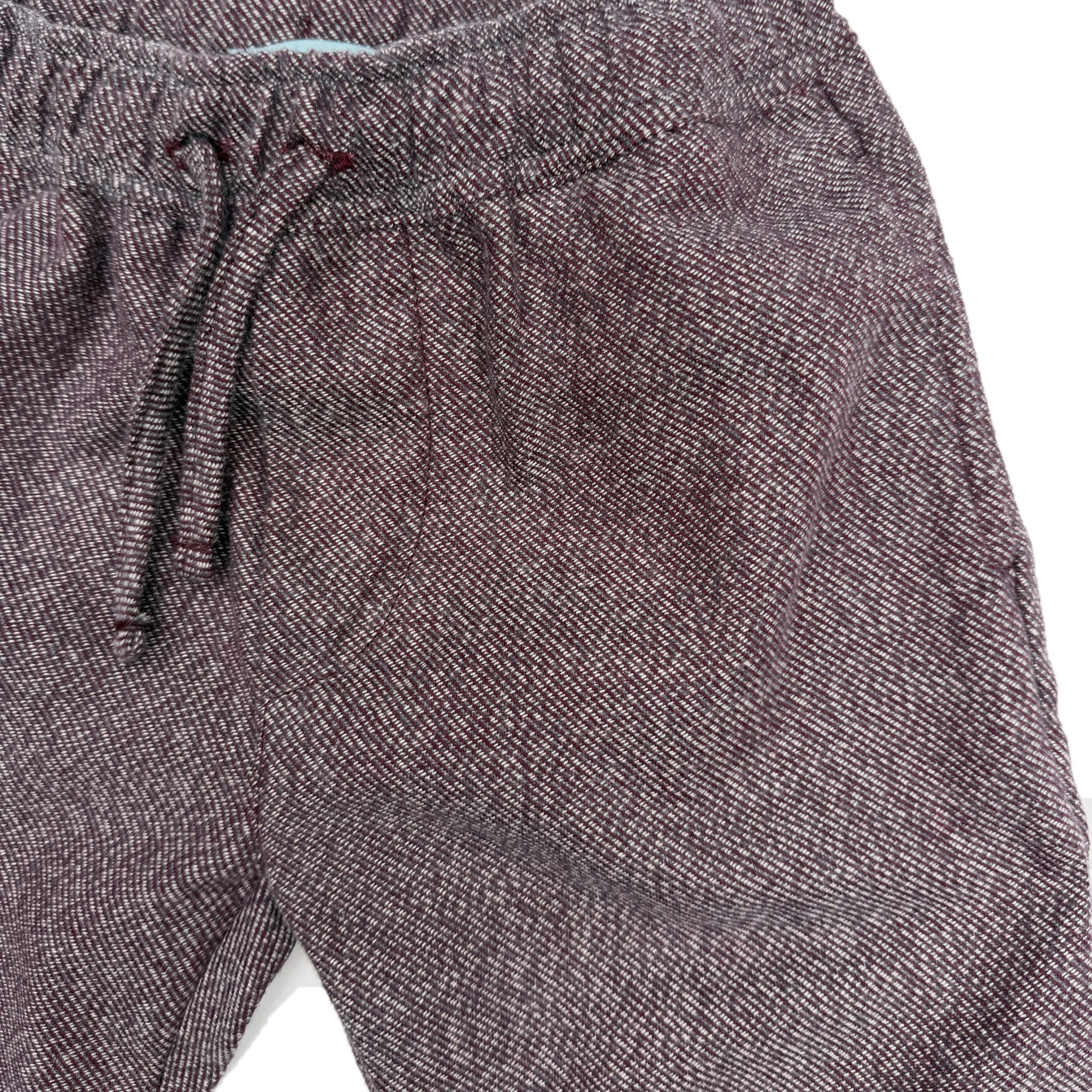 James' trousers burgundy