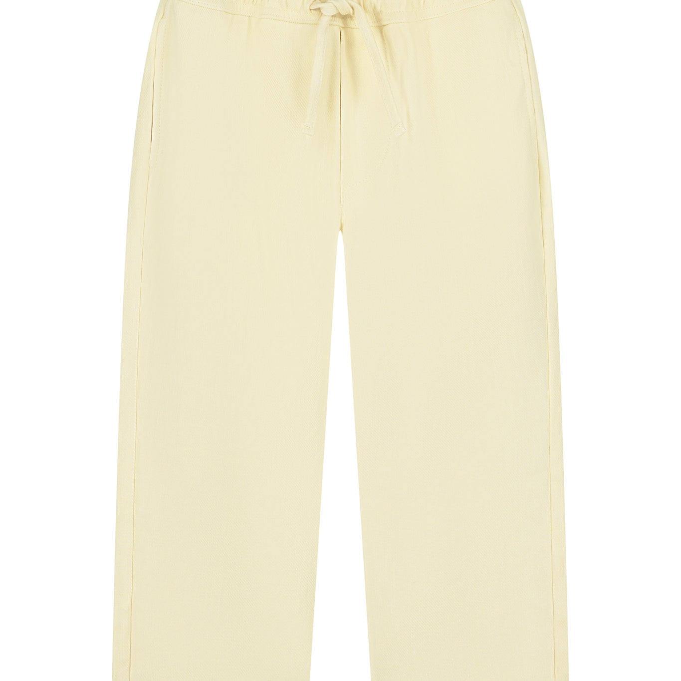 De broek van James is botergeel