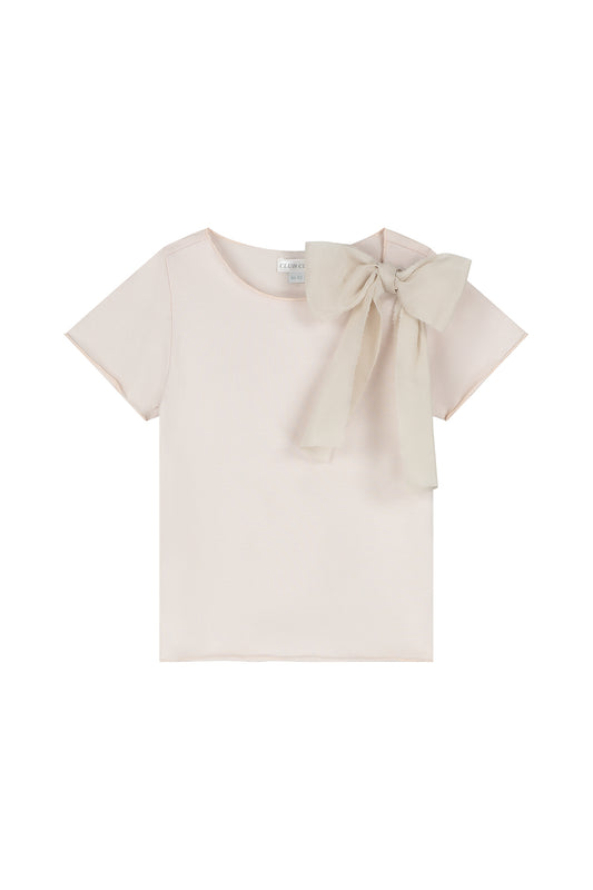 Tremezzo top light pink bow ss