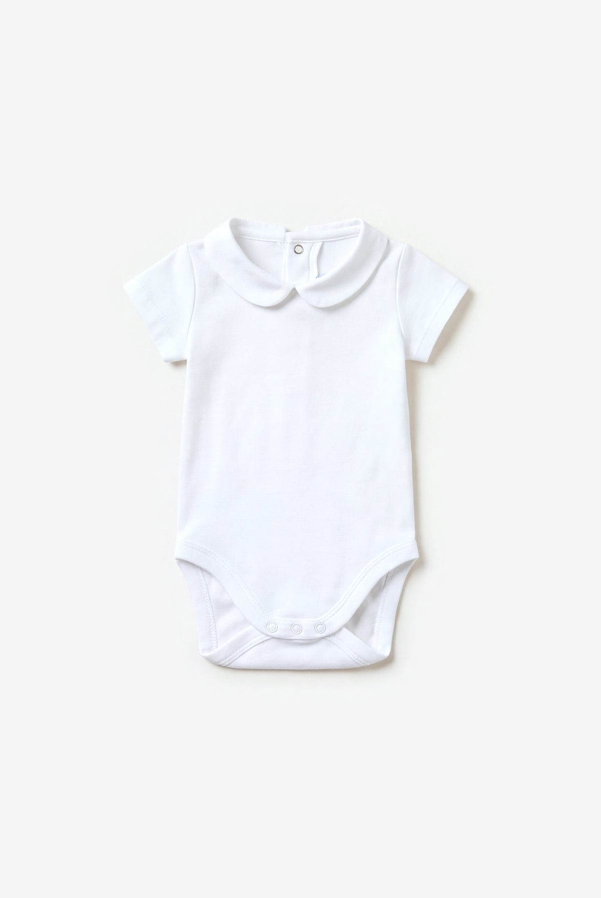 Baby bodysuit Peter Pan collar short sleeve