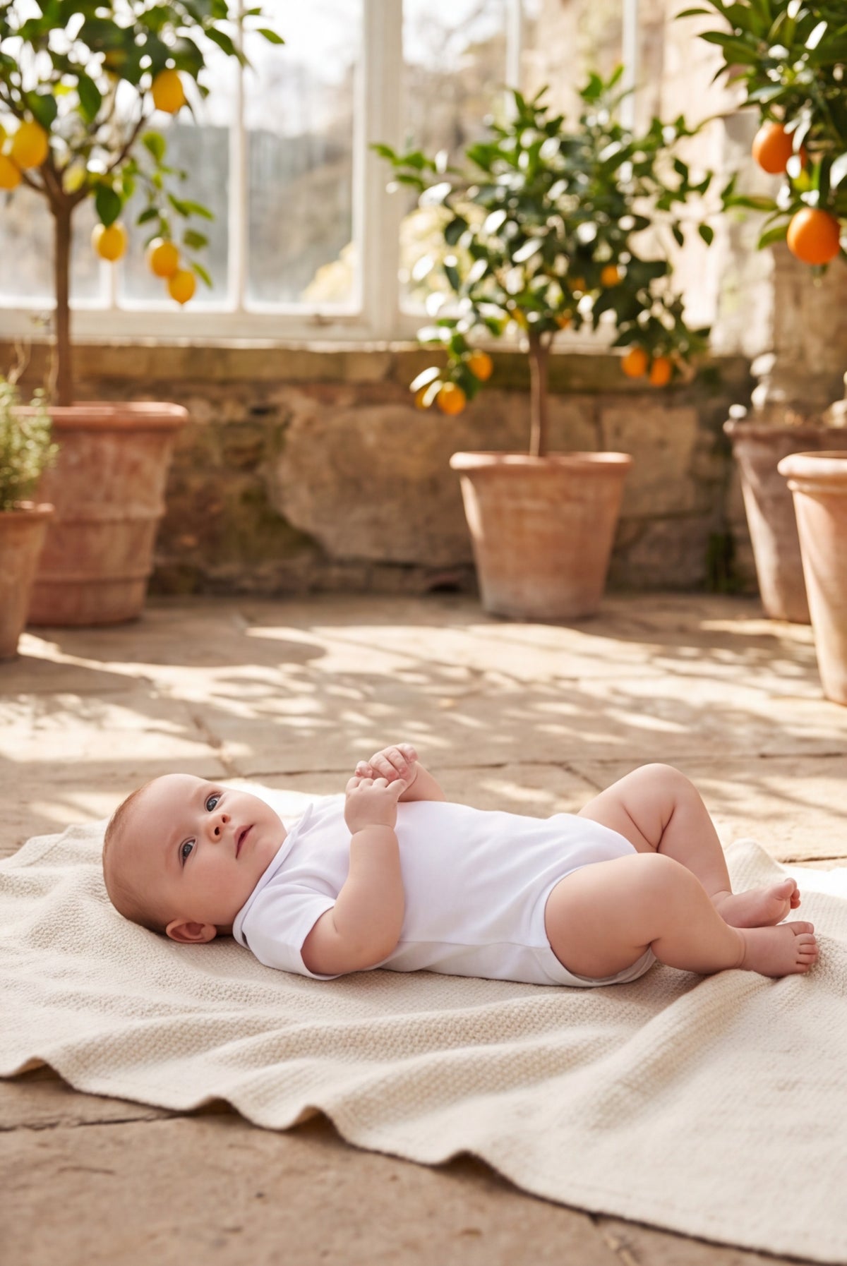 Baby bodysuit Peter Pan collar short sleeve