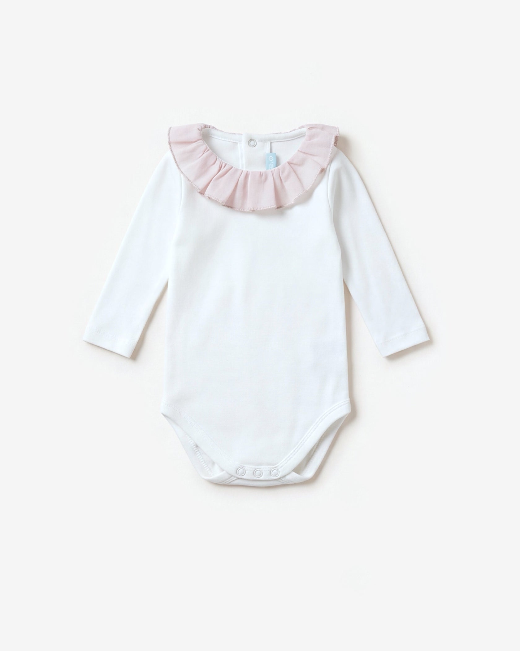 Baby bodysuit pink collar