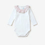 Baby bodysuit pink collar