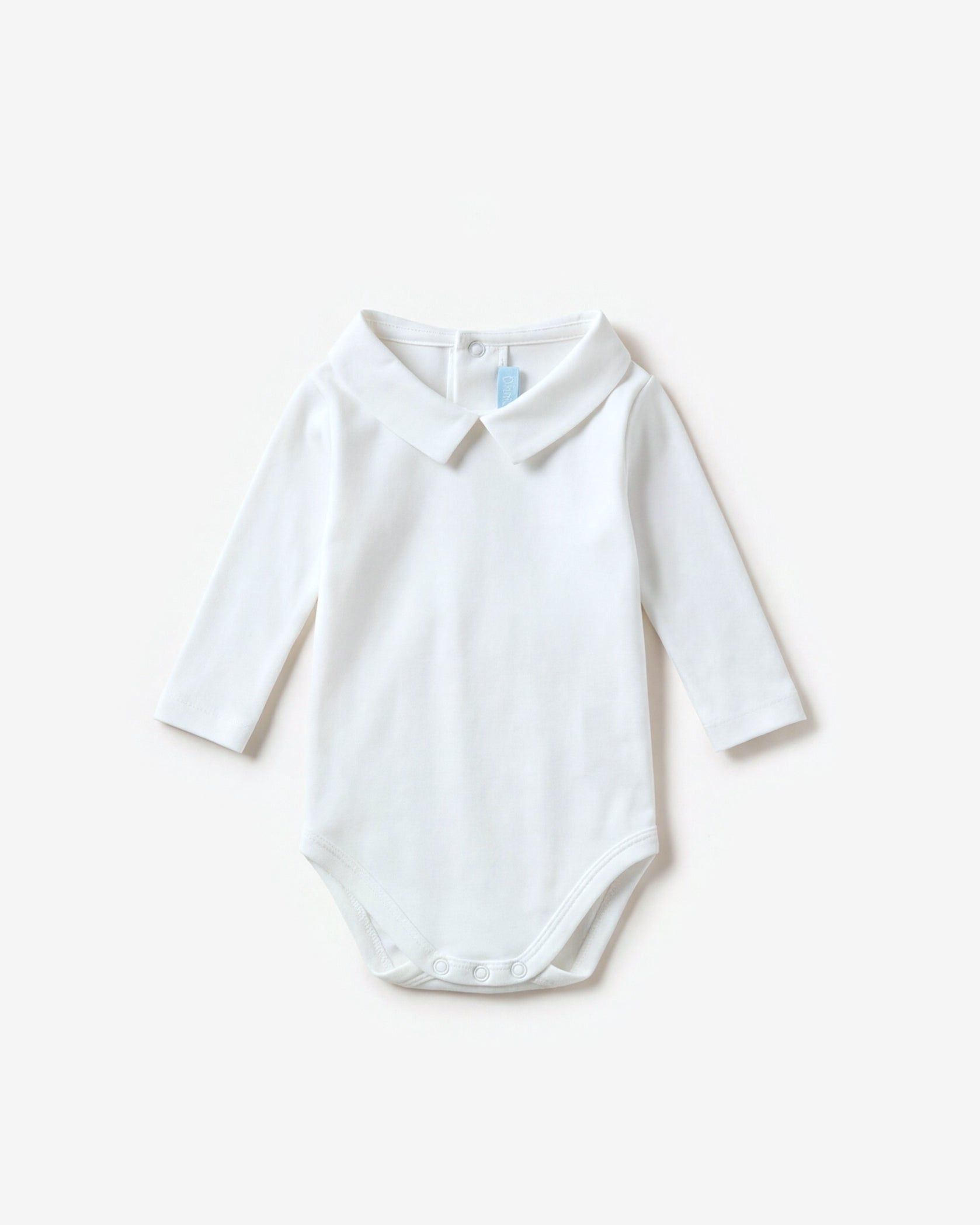 Baby bodysuit pointed collar