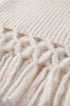 Close-up of the Blanket baby alpaca off white: fabric and finishing
