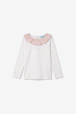 Hampton top pink Pierrot collar
