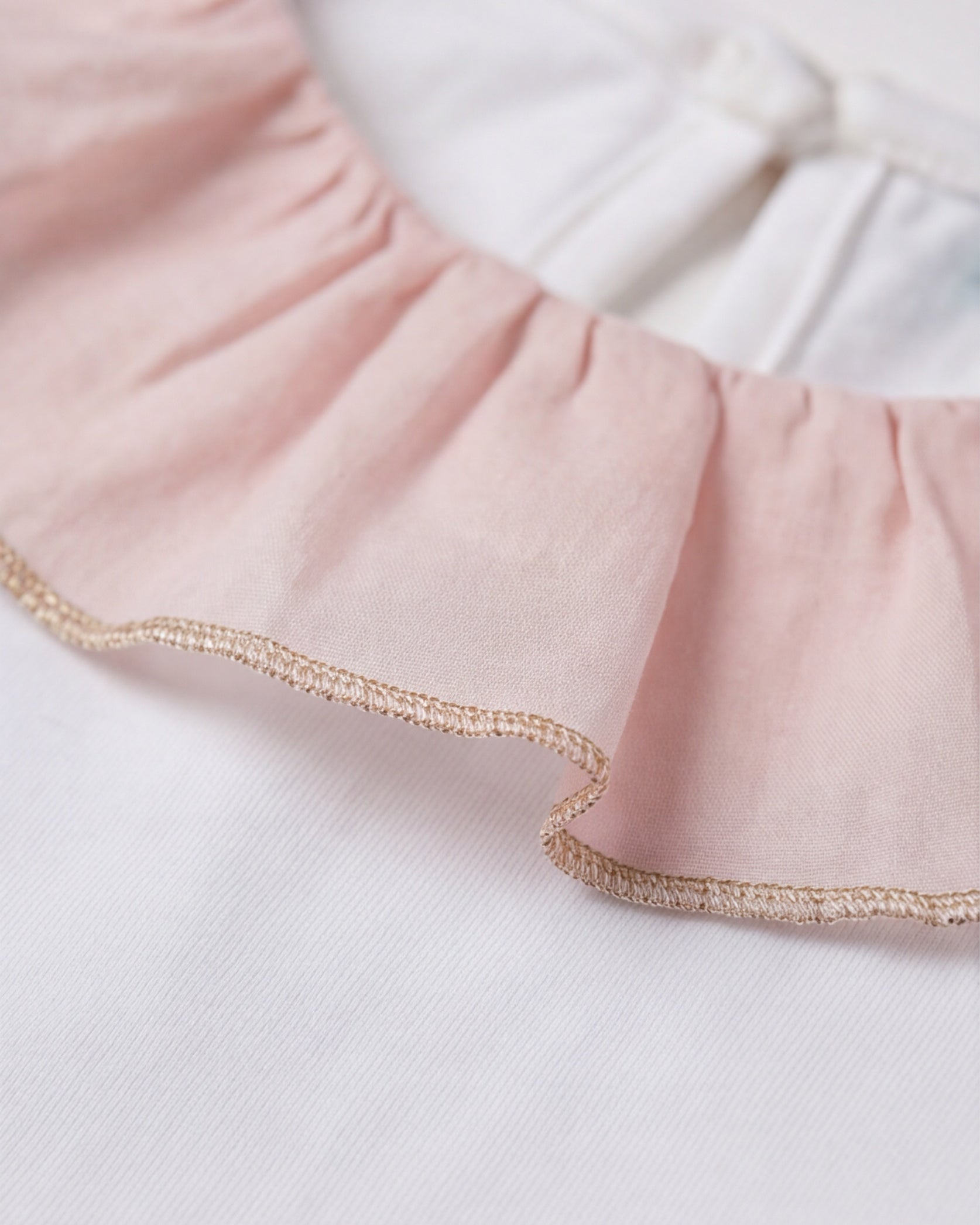 Hampton top pink Pierrot collar