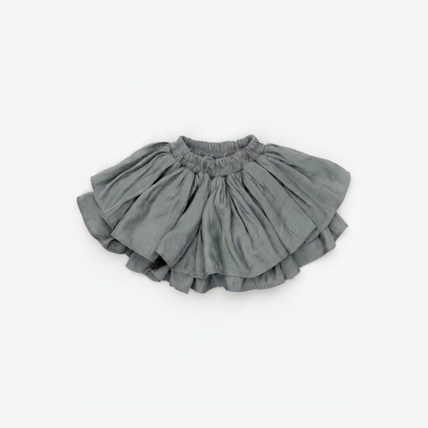 Molise skirt green lurex, flat lay on a light grey background | Club Cinq