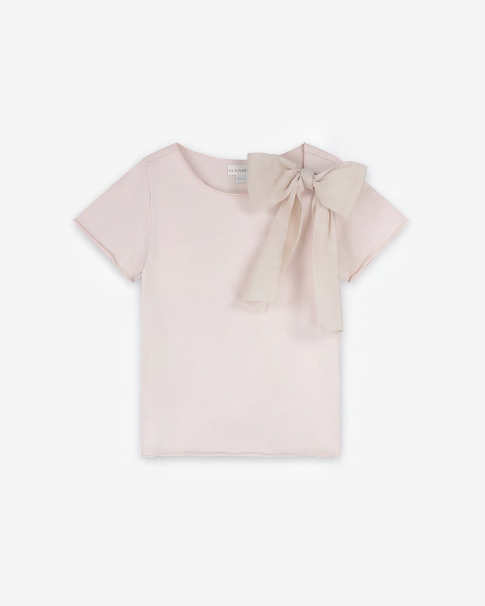 Tremezzo top light pink bow ss