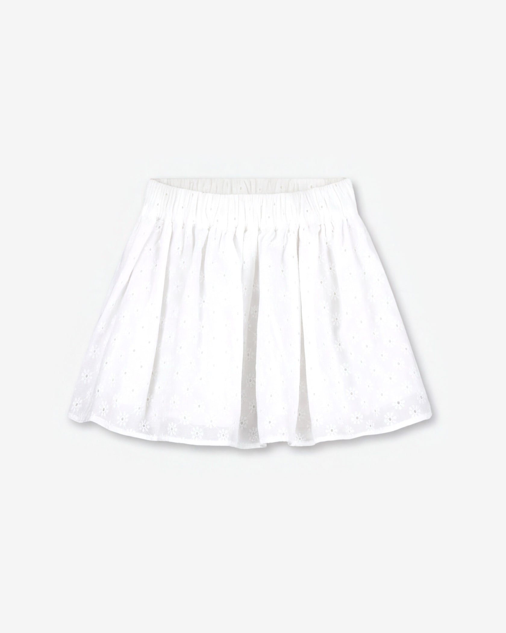 White skirt broderie